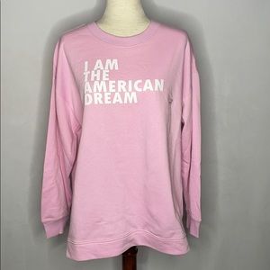 DUBGEE BY WHOOPI AMERICAN DREAM SWEATSHIRT PINK SIZE M